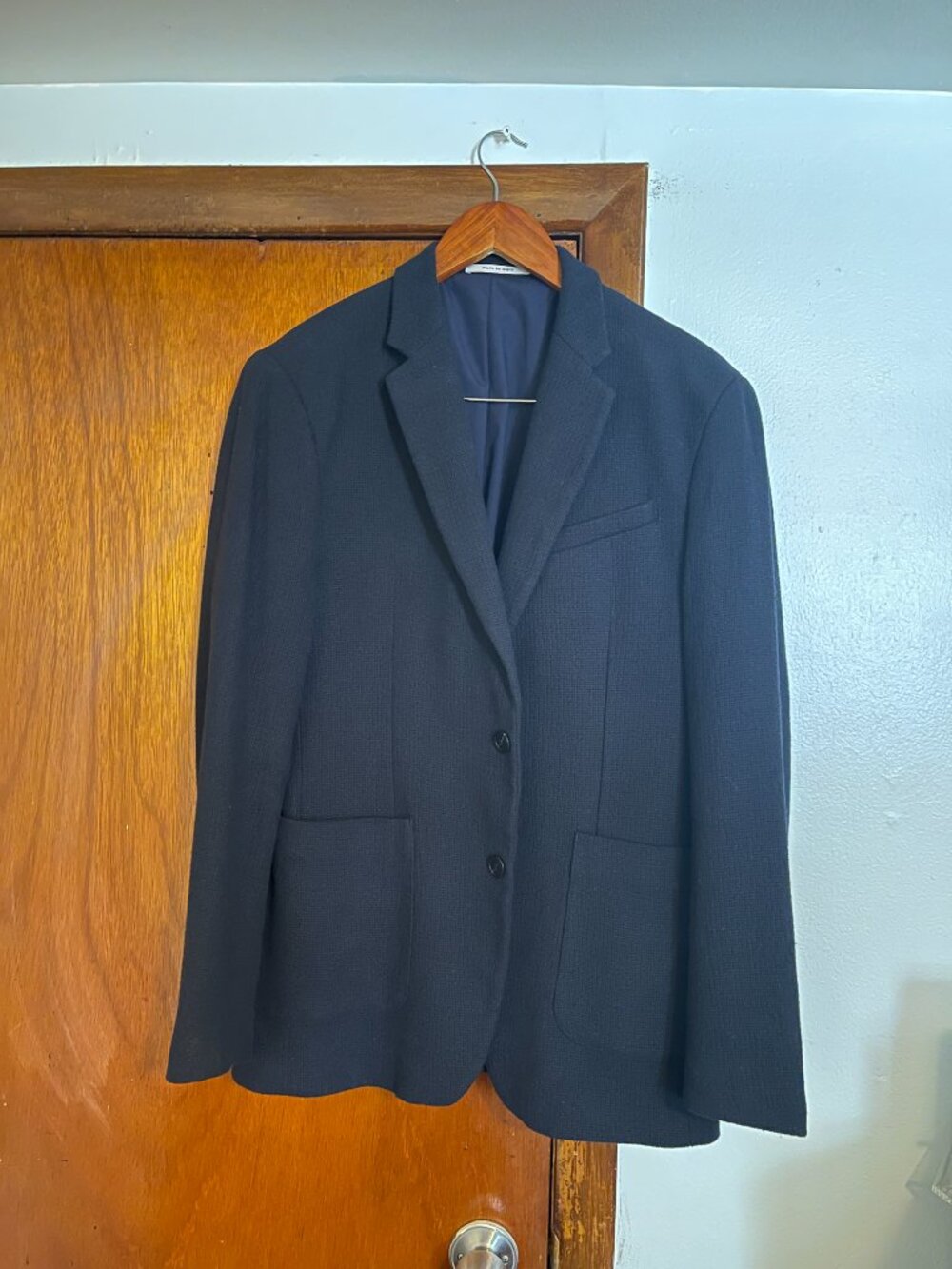 ZARA Mens textured Tailored suit jacket